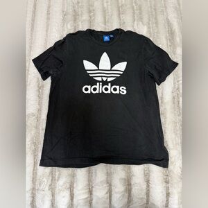 Adidas Black Tee with White Logo